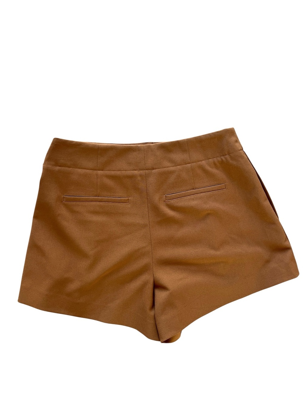 Alice + Olivia High-Waist Tan Tailored Women’s Shorts - Picture 4 of 8